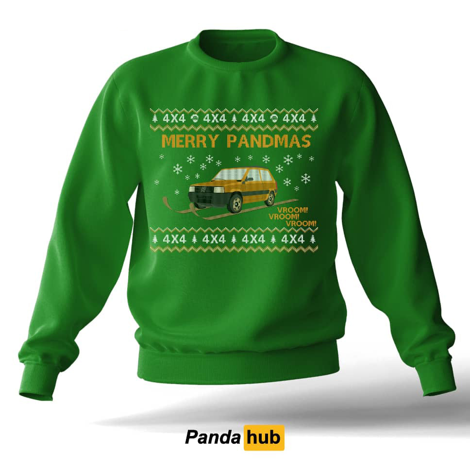 Felpa natalizia Merry Pandmas Fiat Panda 4x4 in cotone – fiatpandahub