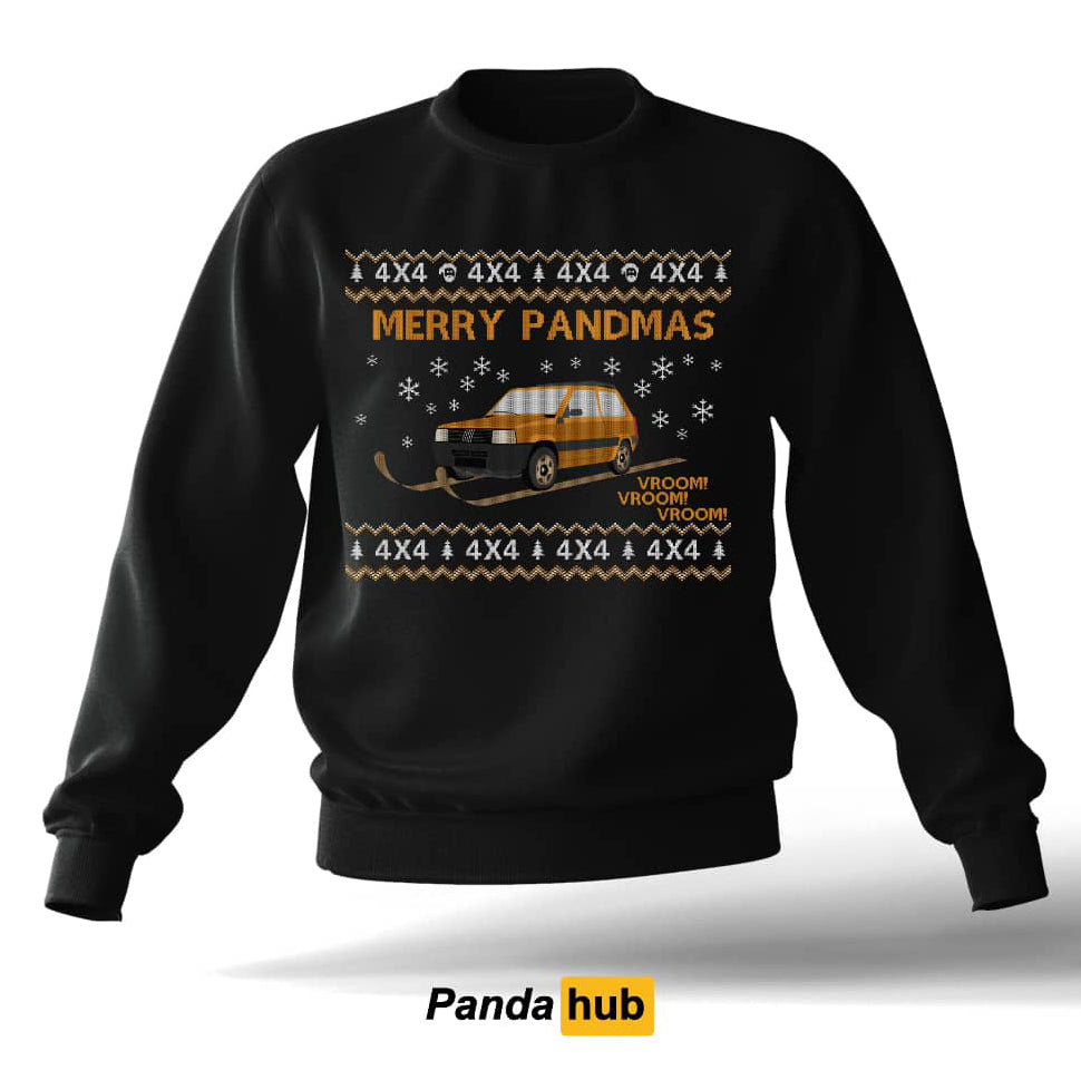 Felpa natalizia Merry Pandmas Fiat Panda 4x4 in cotone – fiatpandahub