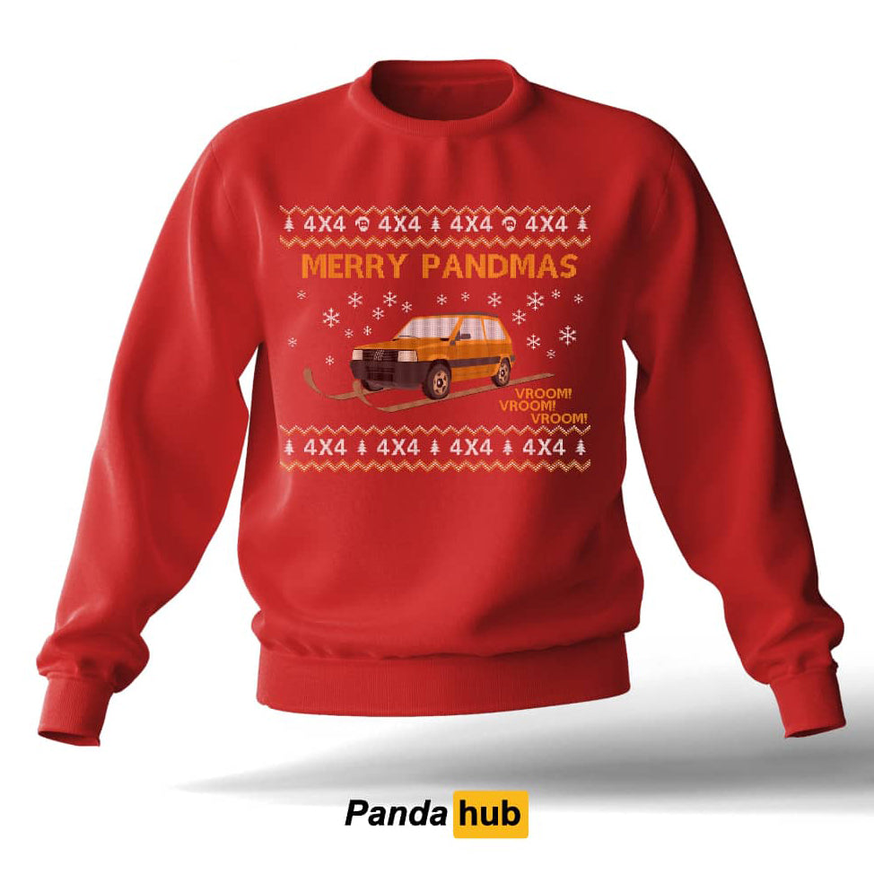 Felpa natalizia Merry Pandmas Fiat Panda 4x4 in cotone – fiatpandahub